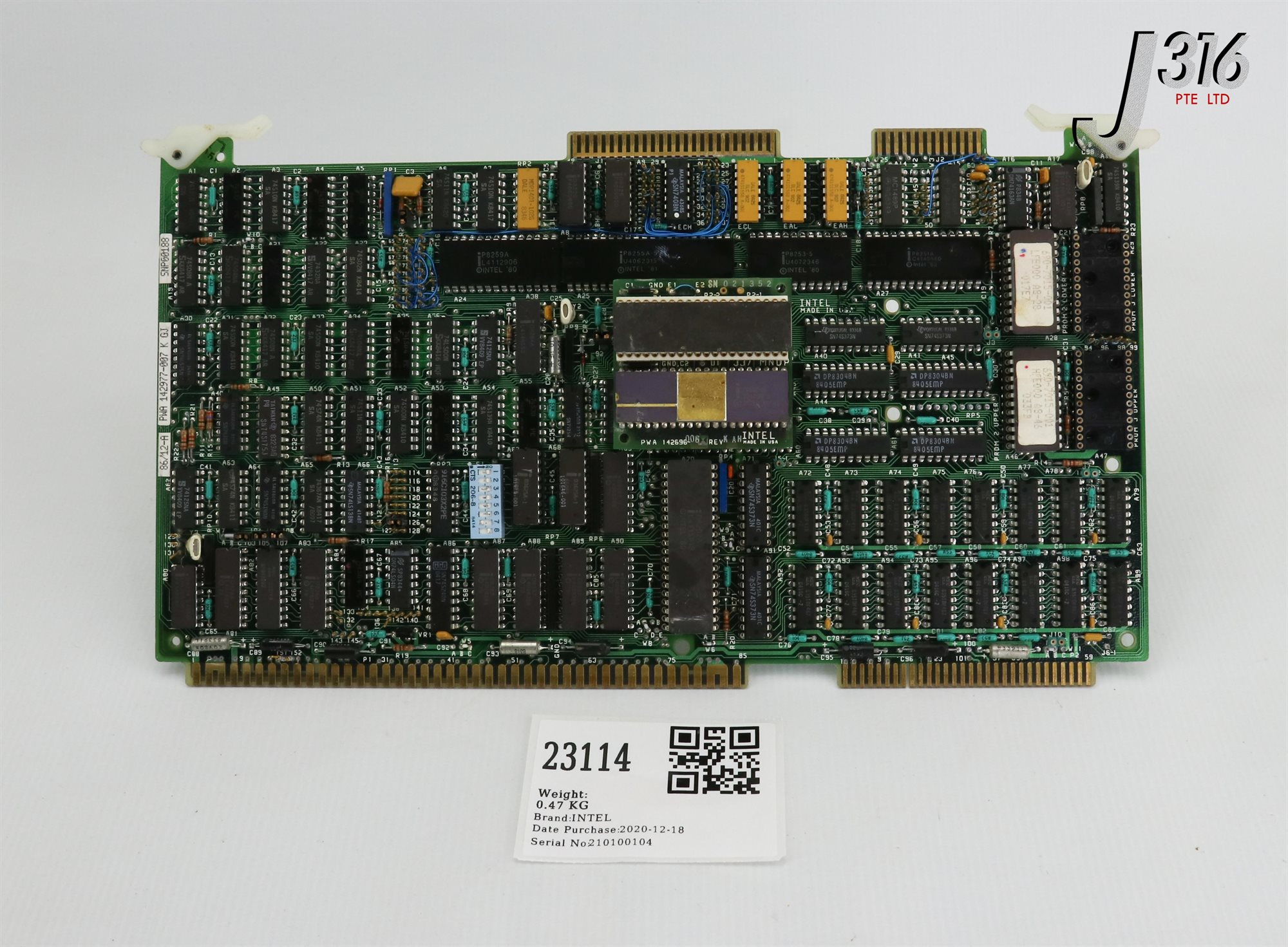 23114 INTEL PCB ASSY, 86/12-A W/ PCB PWA 142696-006 PWA 142977-007
